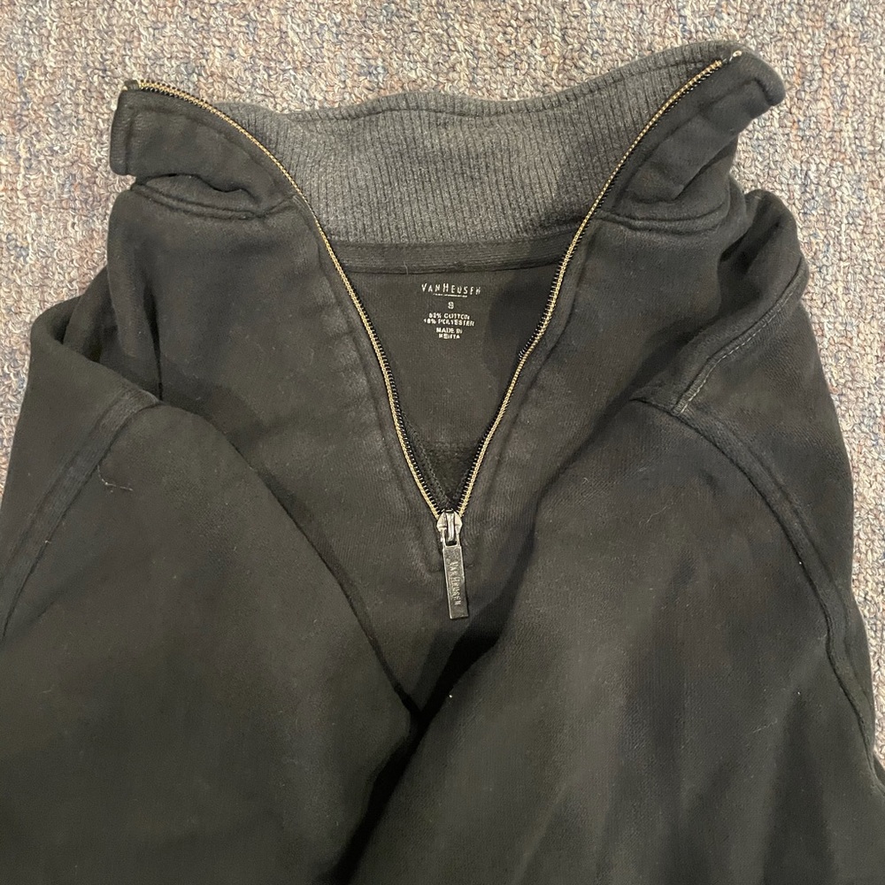 Thrifted Black Quarter Zip Sweatshirt